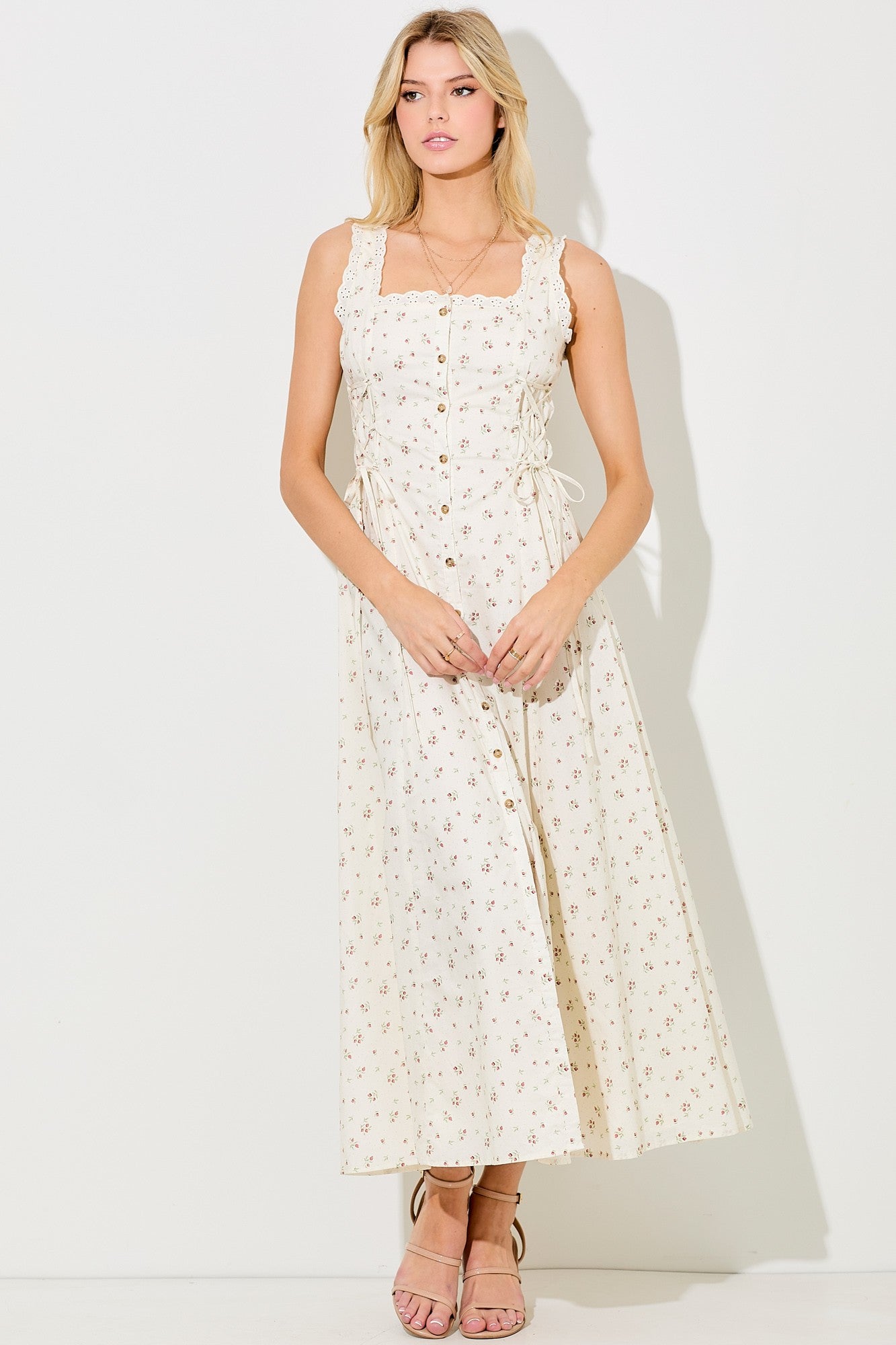 Floral Maxi Button Down Dress