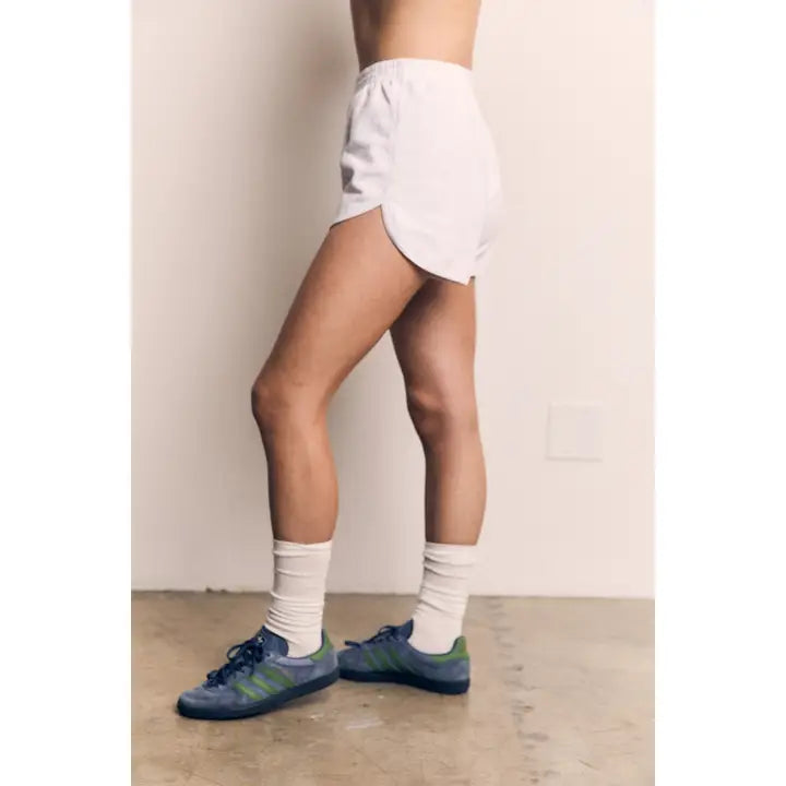 High-Waist Organic Cotton Terry Dolphin Lounge Shorts