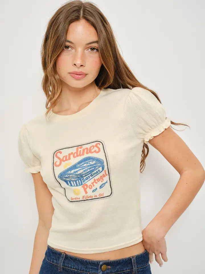 Davey Sardines Smocked Tee