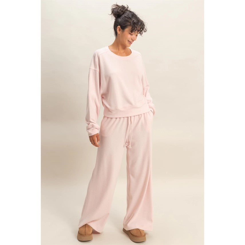 Soft Ribbed Relaxed Fit Sweatshirt