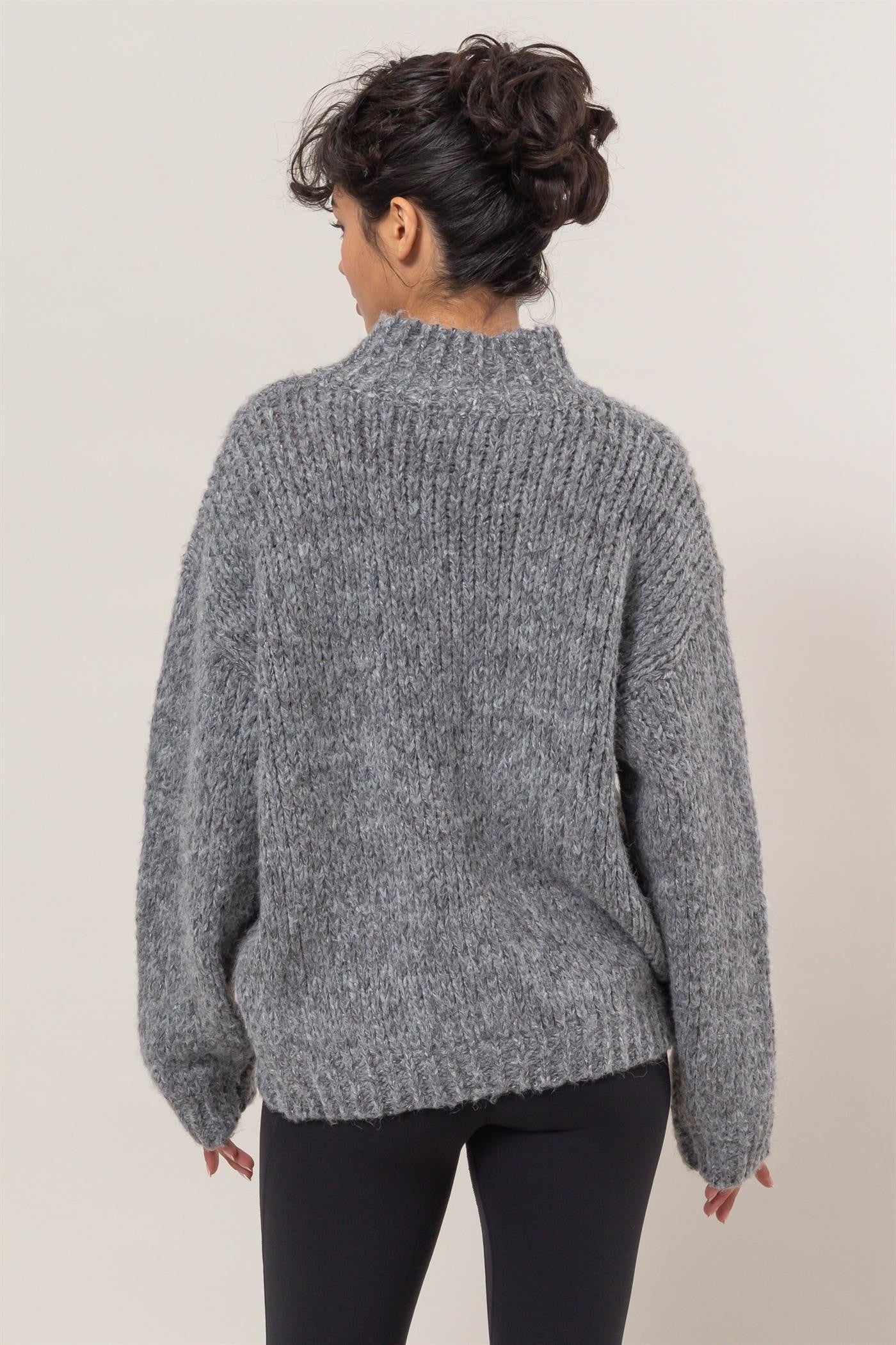 High Neck Oversized Sweater