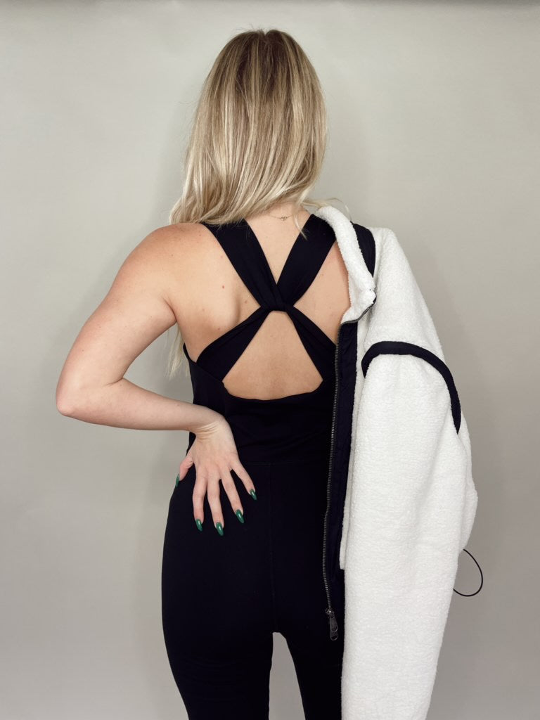 Alice Cross Back Flared Jumpsuit