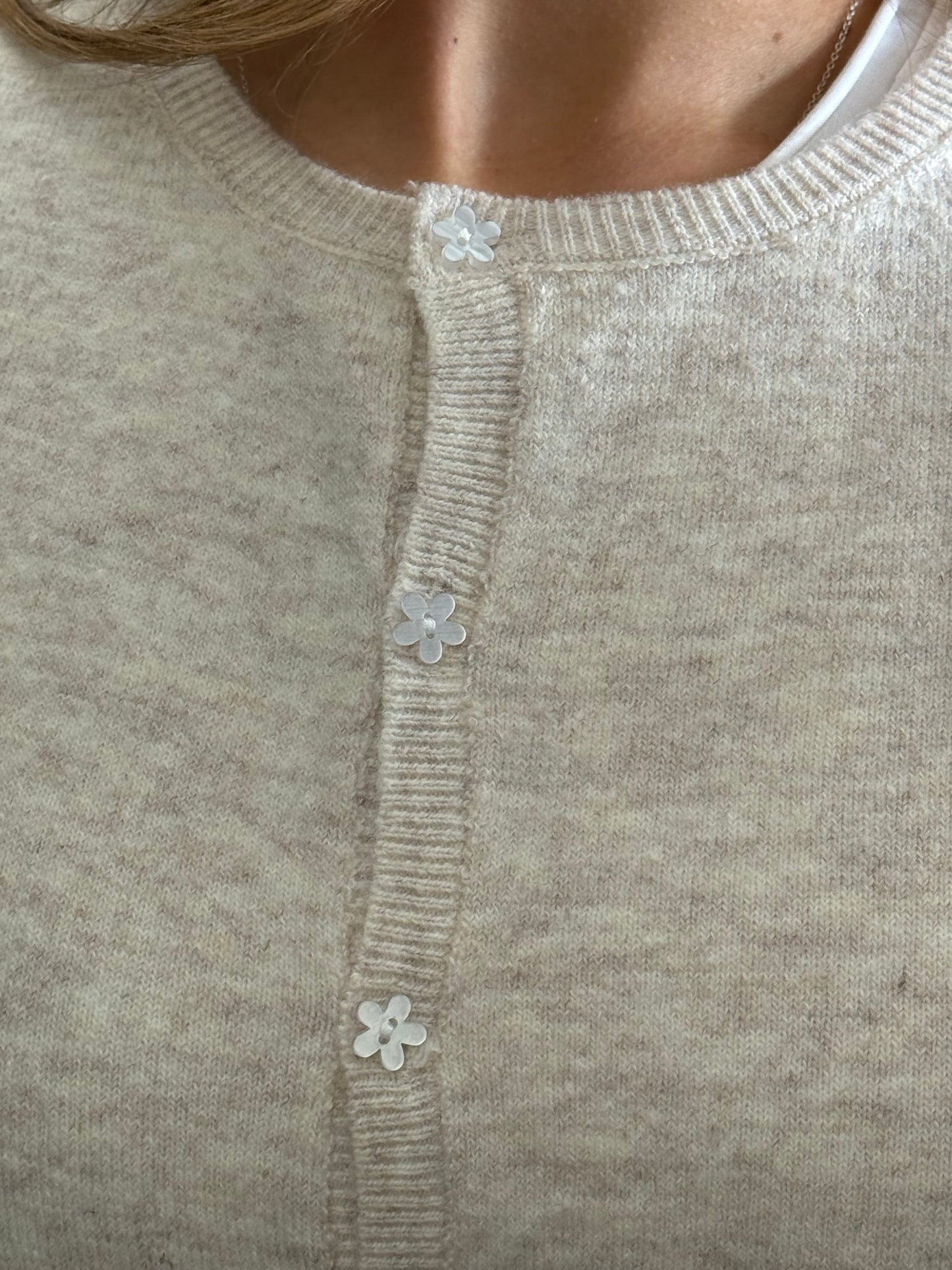 Flower Button Down Cardigan