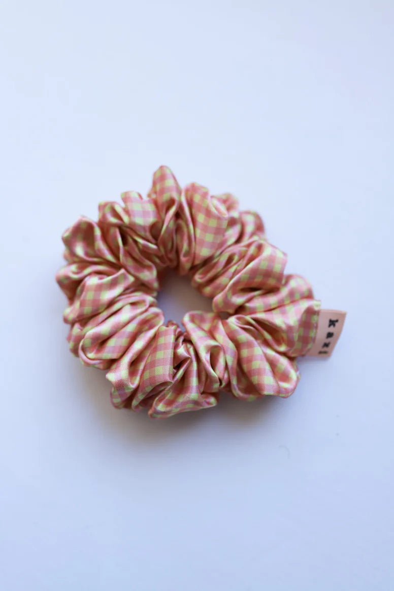 Pink Plaid Midi Scrunchie