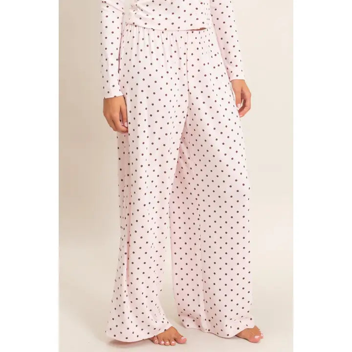 Polka Dot Wide Leg Pants