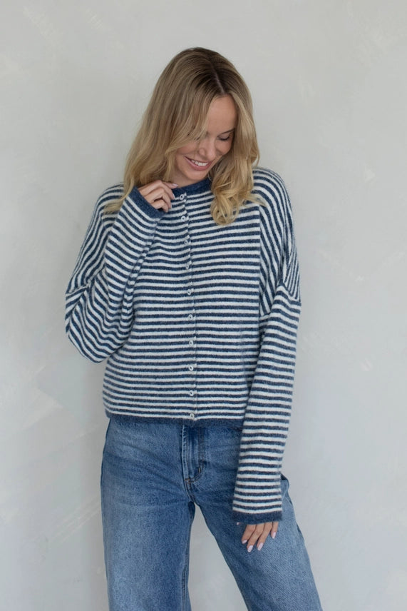 Piper Cardigan- Mini Striped