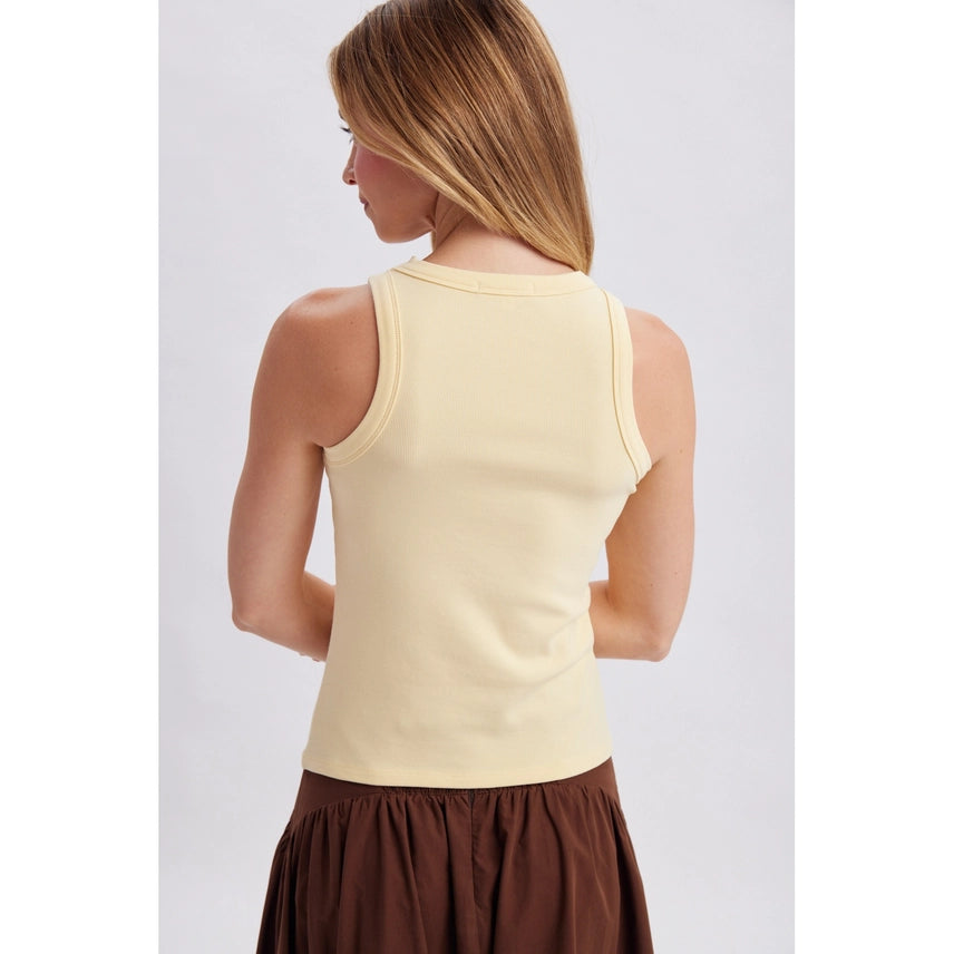 Basic Ribbed Knit Tank Top