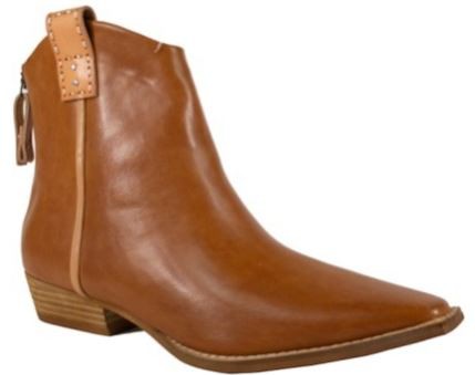 Amber Western Booties Cognac