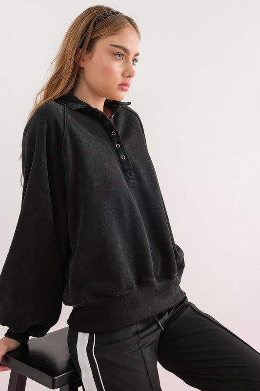 Piper Snap Button Collared Sweater