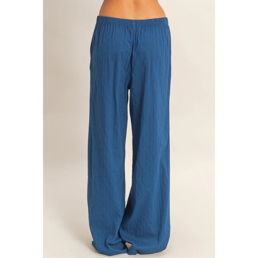 Pinstriped Jacquard Drawstring Pants