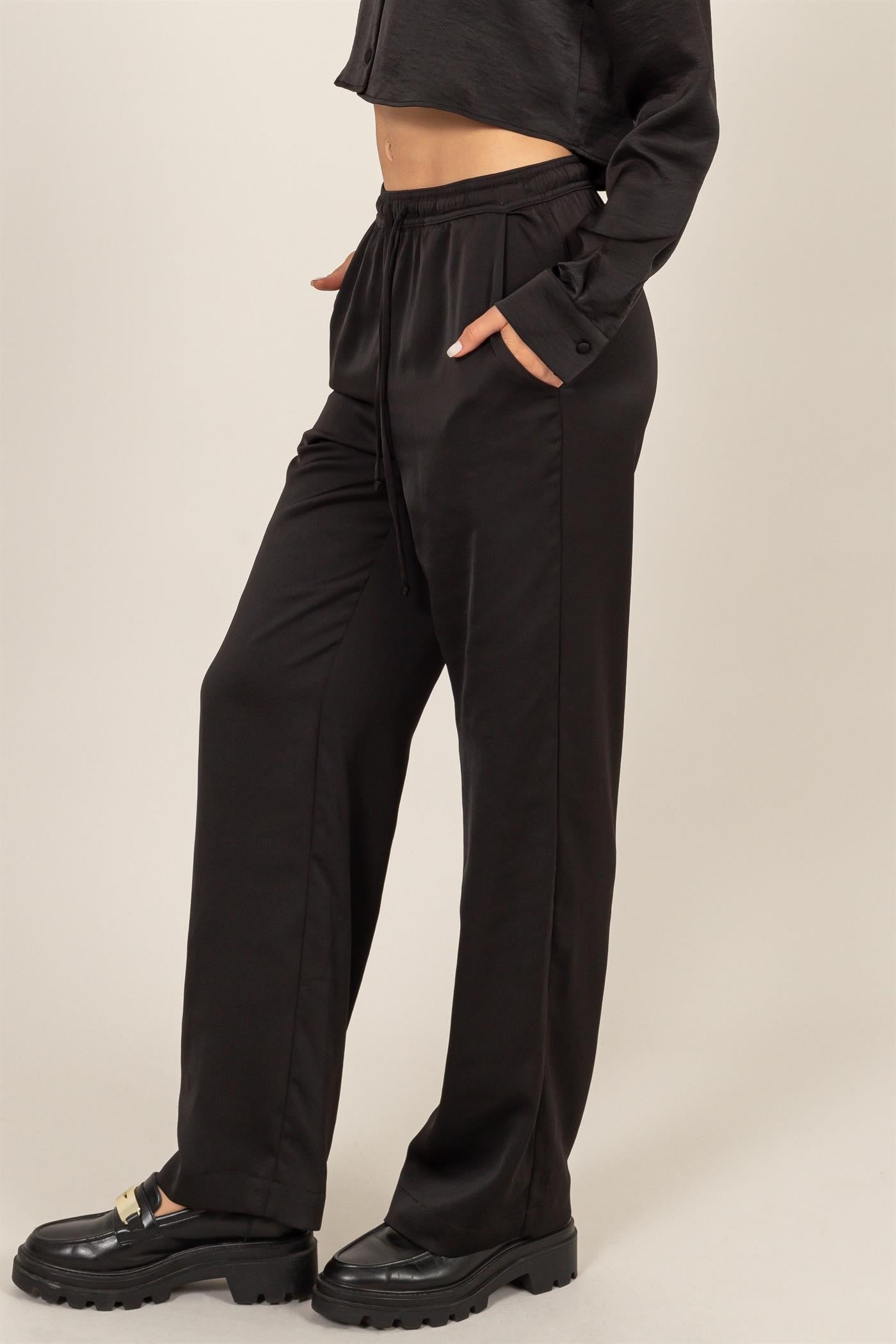 Silk Black Pants