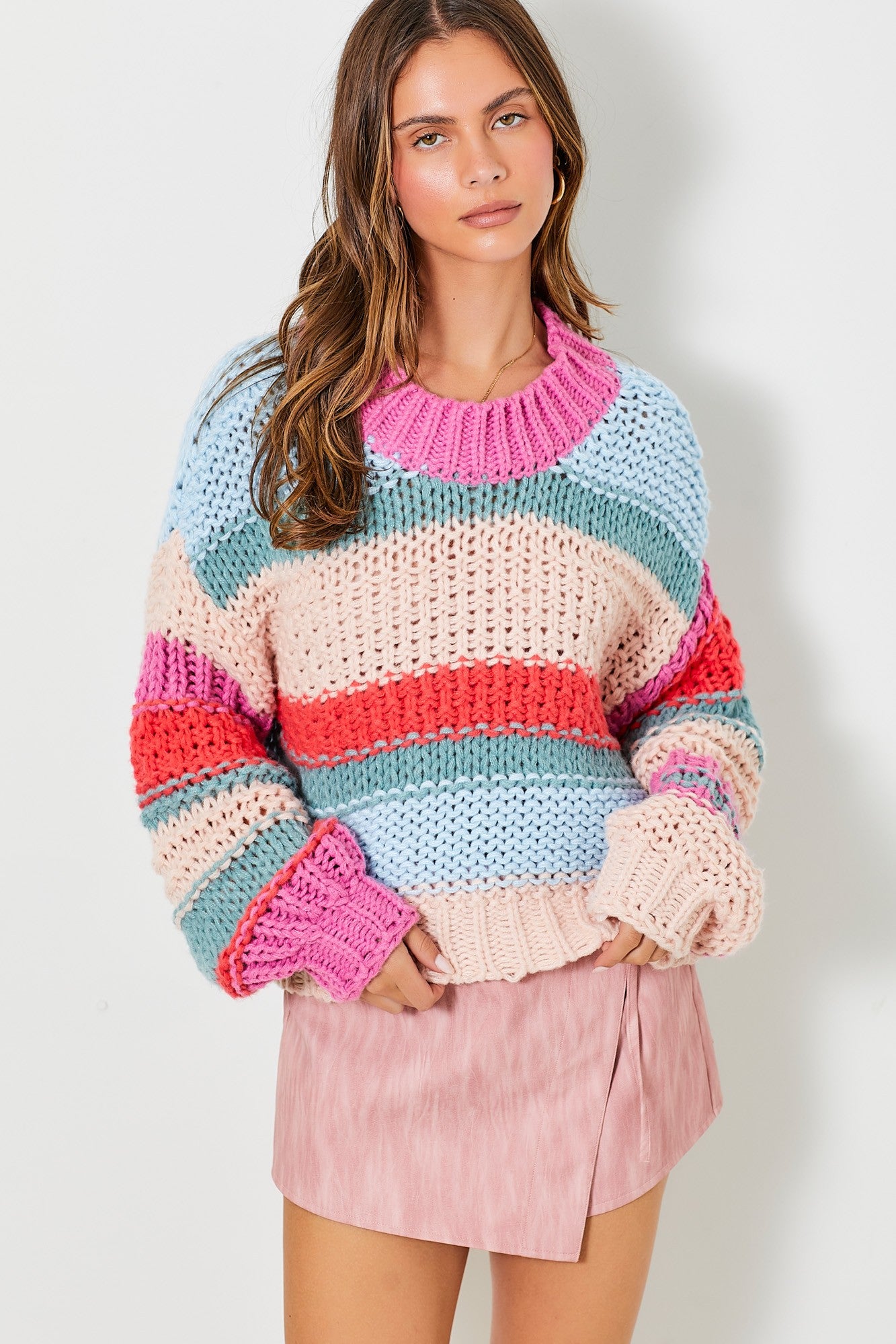 Colorblock Knit Sweater