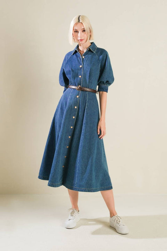 Denim Midi Dress