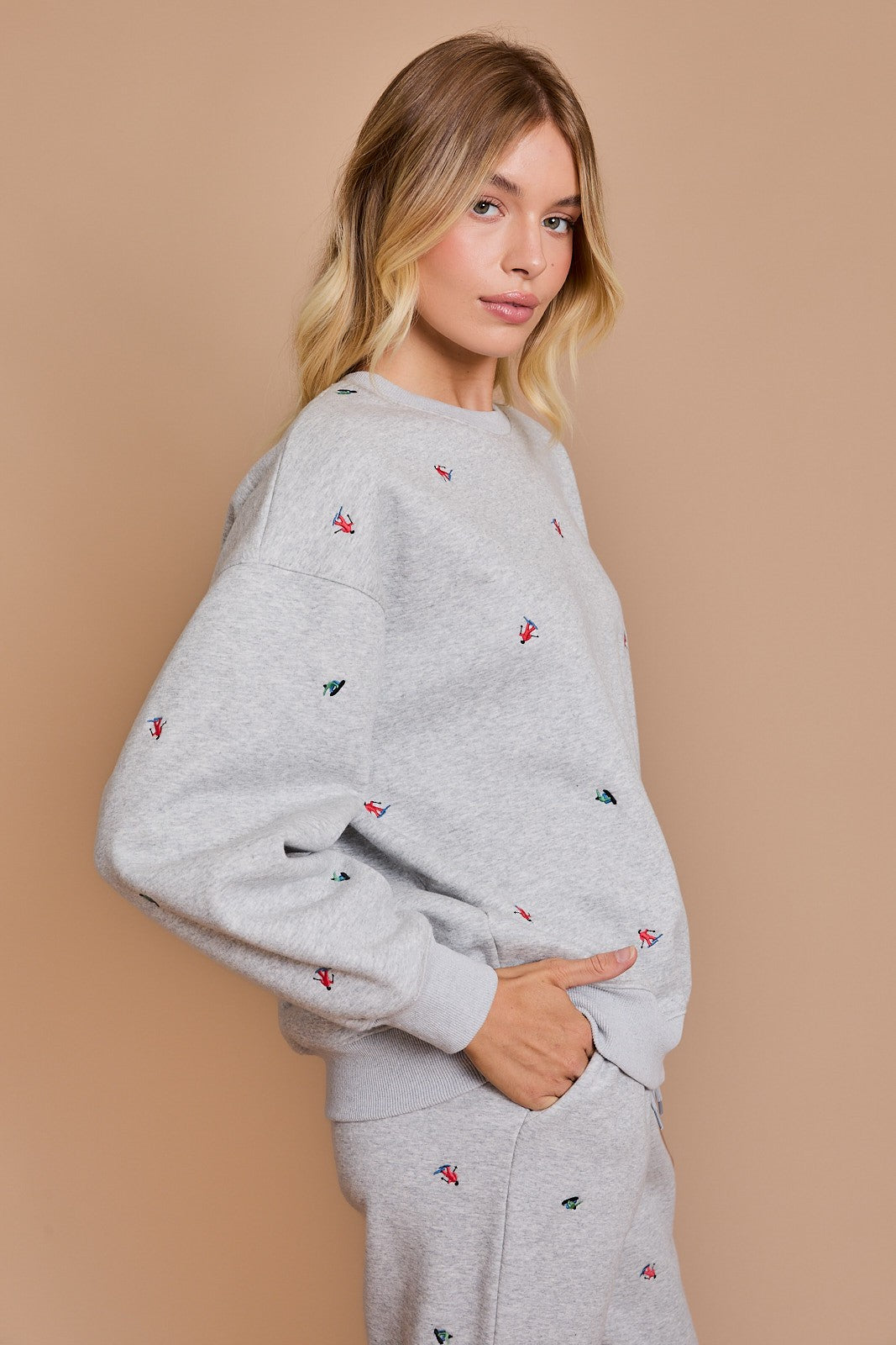 Ski Embroidered Sweat Set