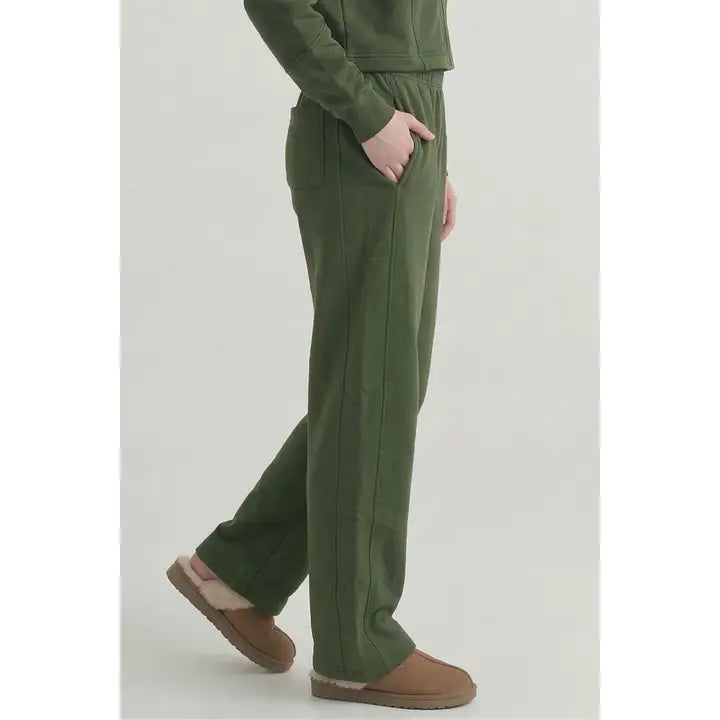 Pre Shrunk Cotton Terry Wide Pants