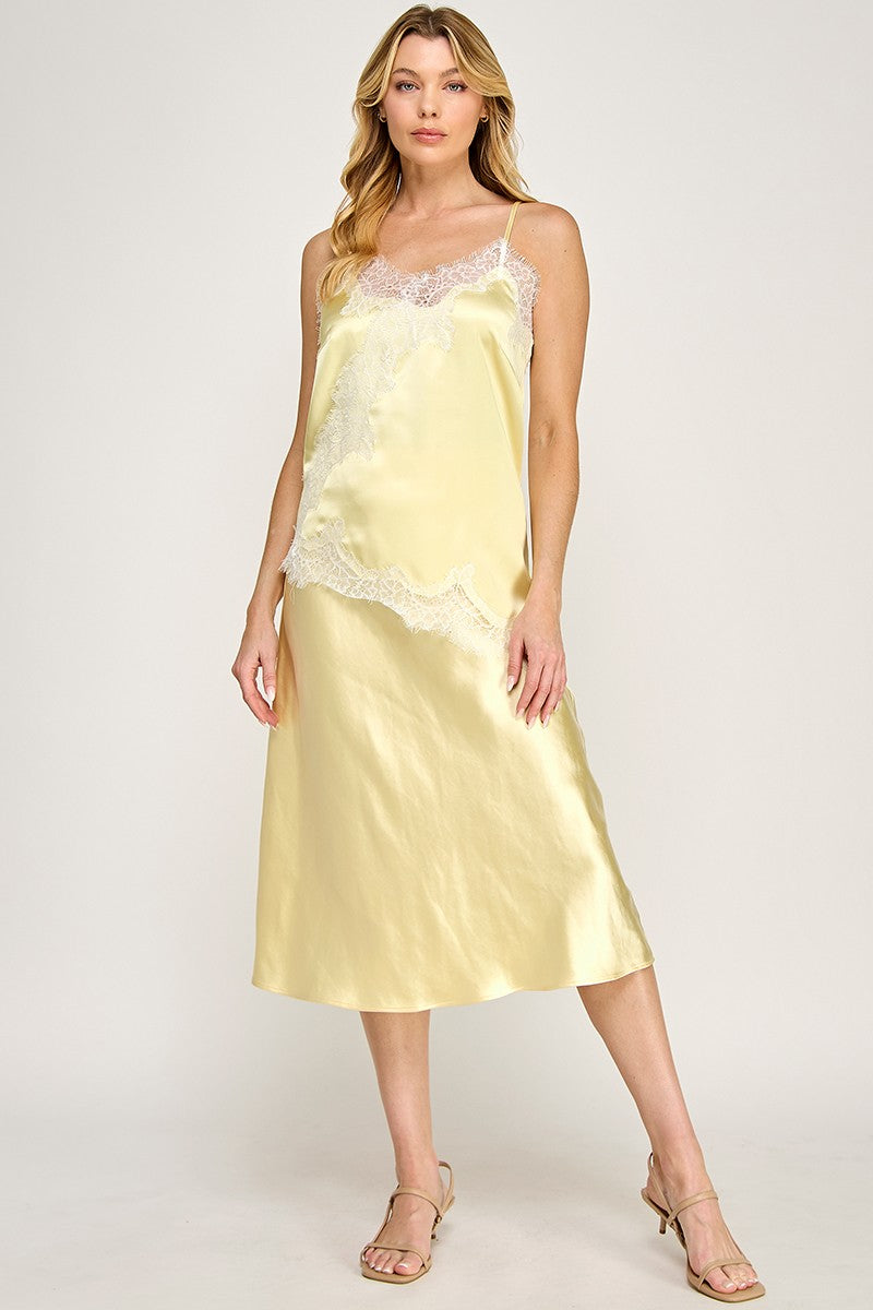 Satin Midi Skirt