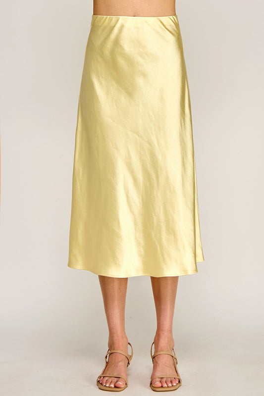 Satin Midi Skirt