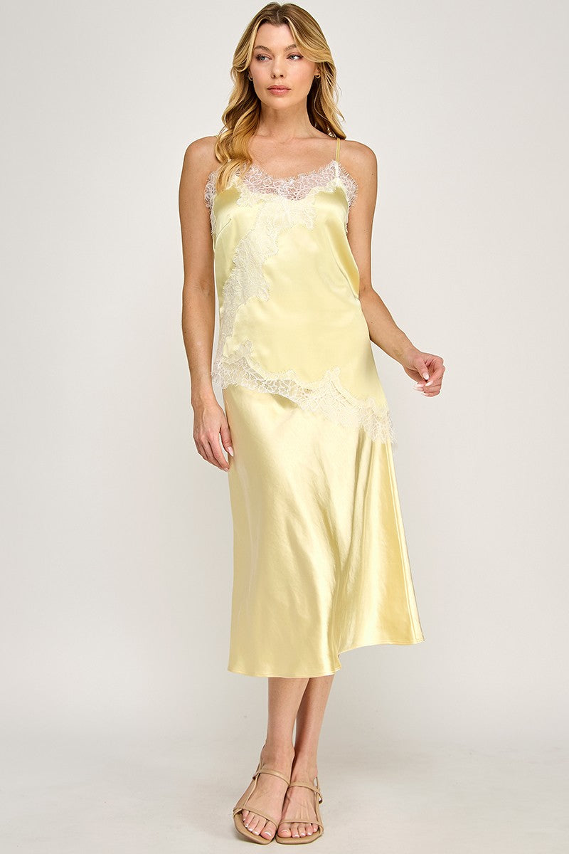 Satin Midi Skirt