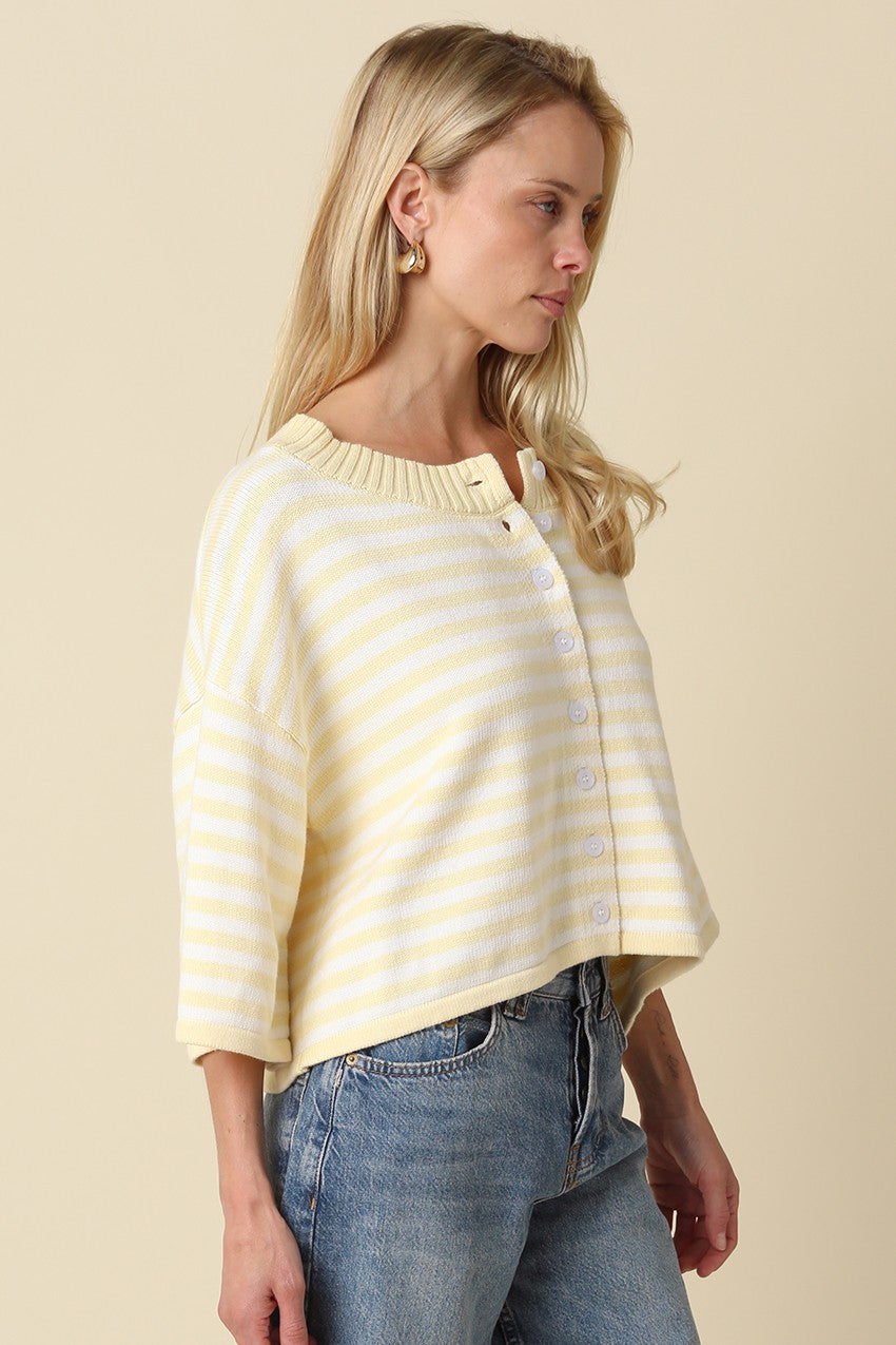 Natalia Stripe Loose Knit Top