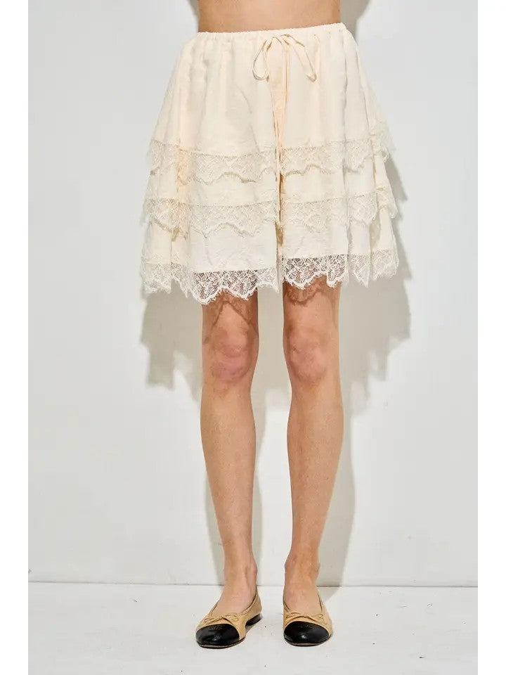 Tiered Mini Skirt