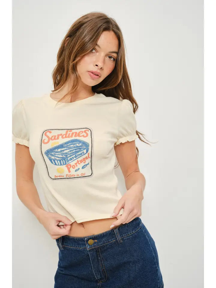 Davey Sardines Smocked Tee