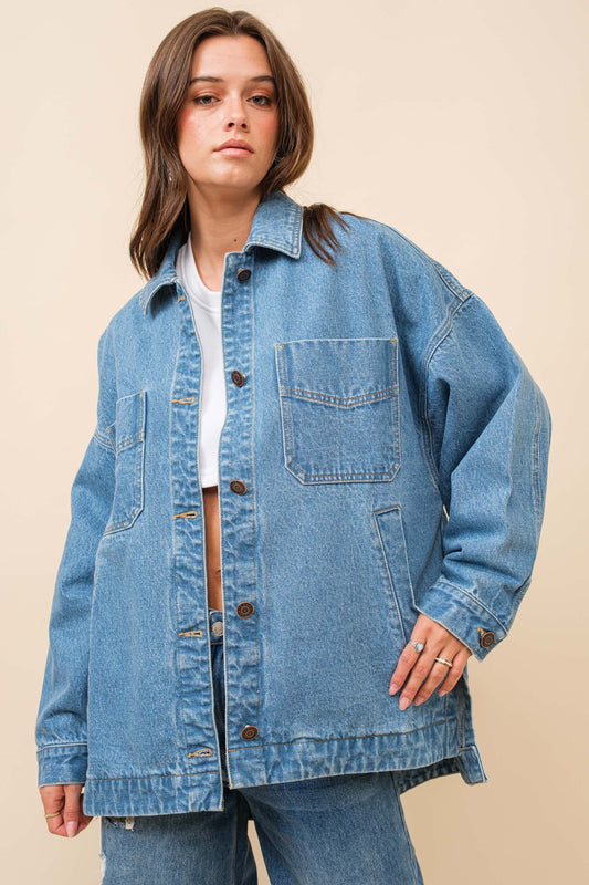 Oversized Boyfriend Denim Jacket