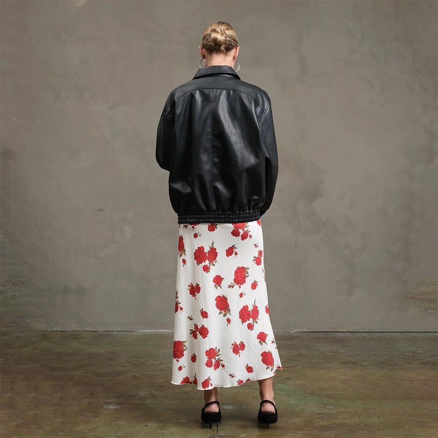 Pebble Grain Leather Zip Up