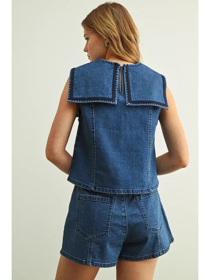 Stretch Denim Shorts