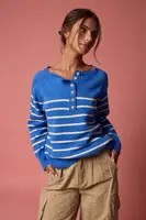 Knit Henley Sweater Top