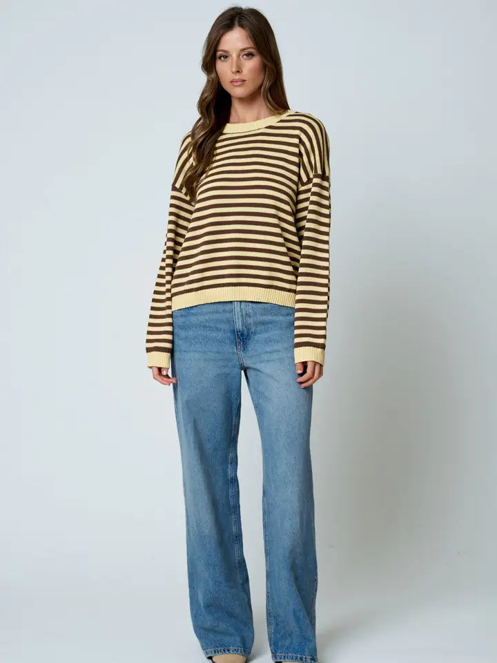 Back Button Detail Knit Sweater