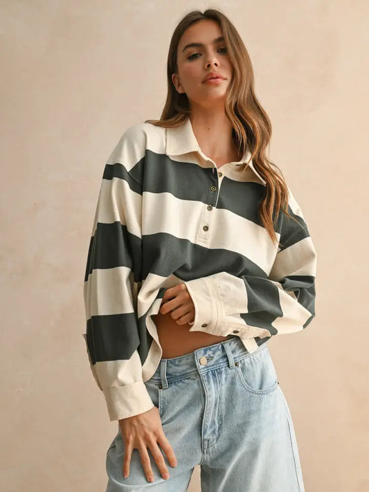 Long Sleeve Wide Panel Knitted Shirt