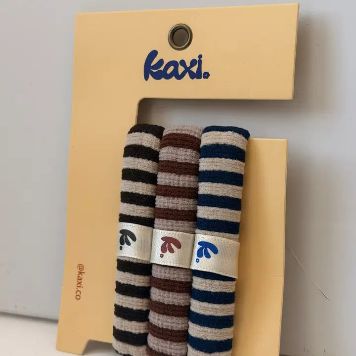 University Striped Hair Tie Pack