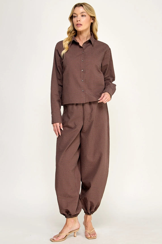 Cocoa Check Pants