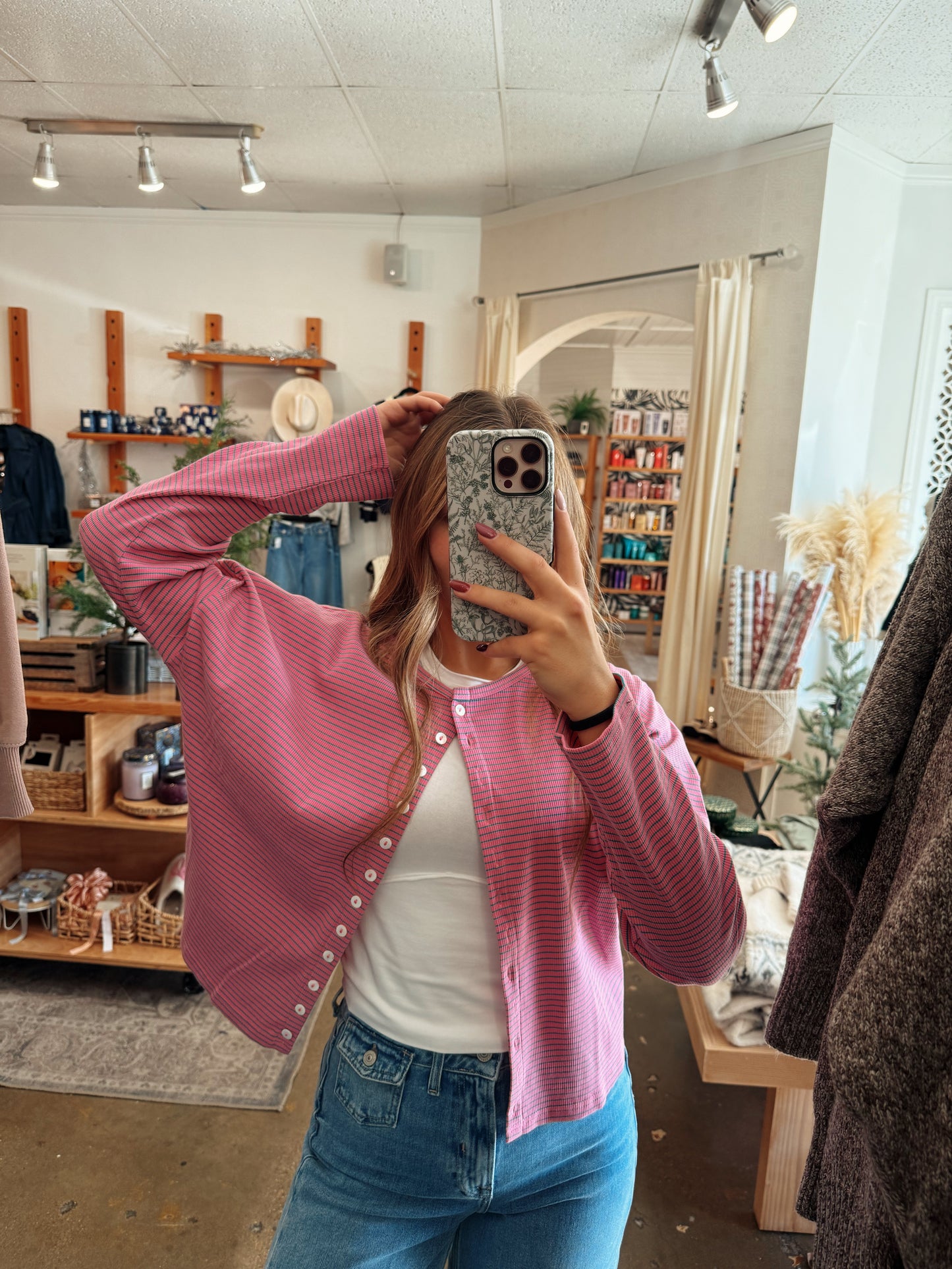 Button Down Ribbed Cardi
