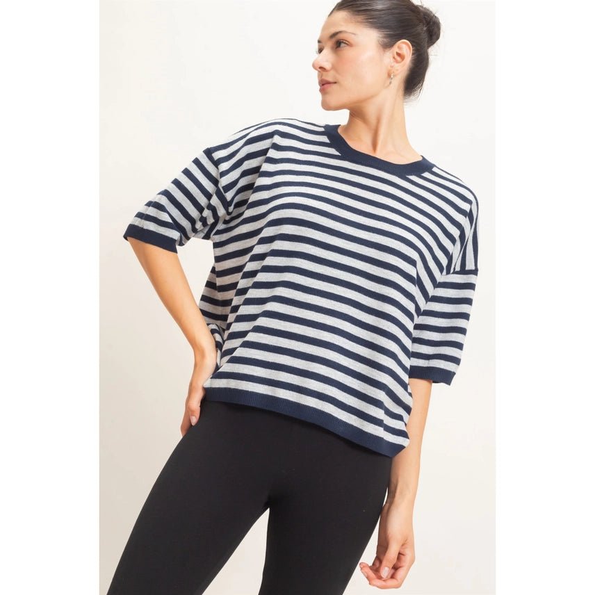Striped Knit Top