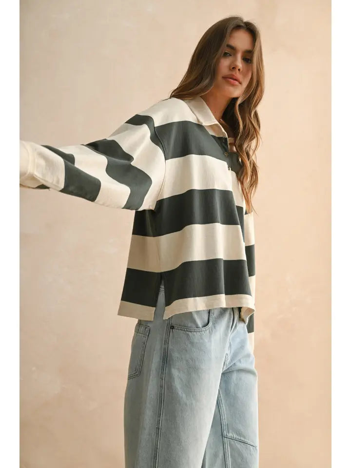 Long Sleeve Wide Panel Knitted Shirt