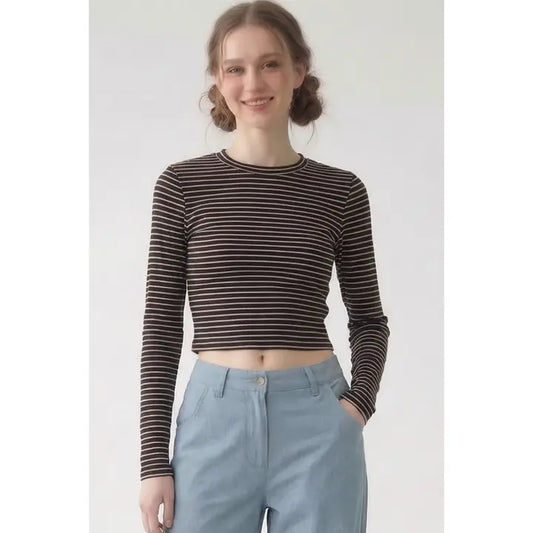 Long Sleeve Stripped T Shirt