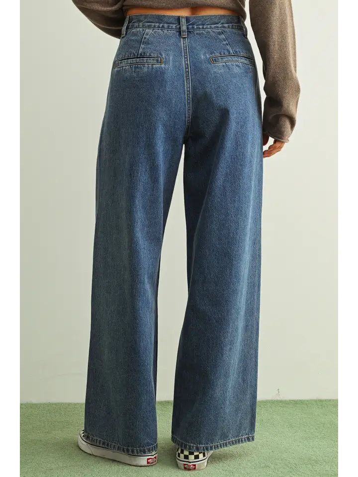 Wide Leg Soft Denim Pants
