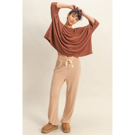 Striped Drawstring Lounge Jogger Pants