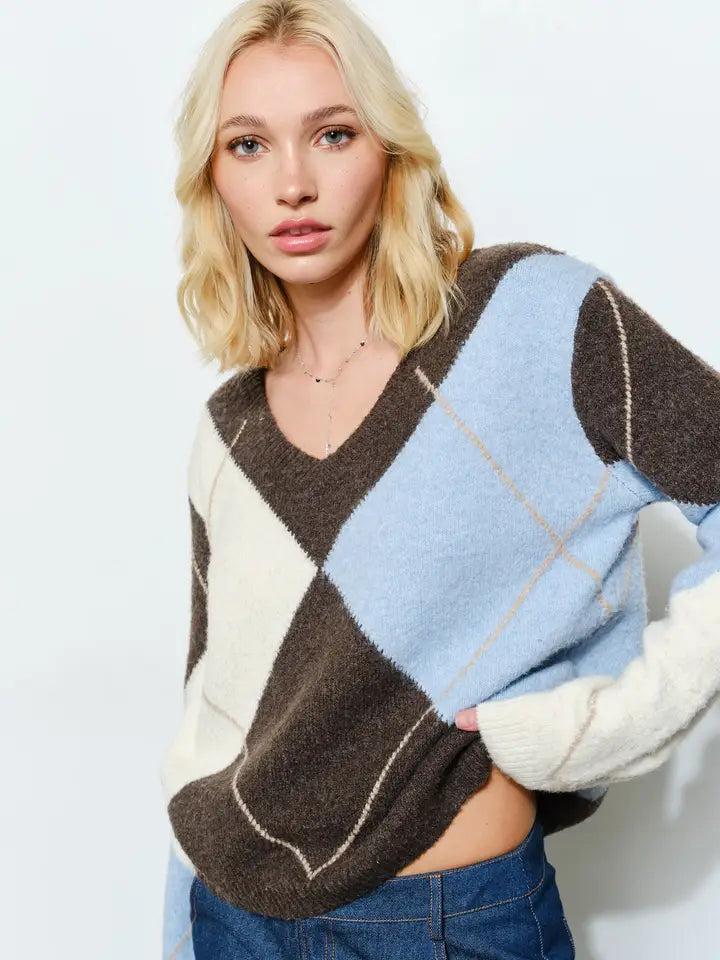 Virginia Argyle Sweater