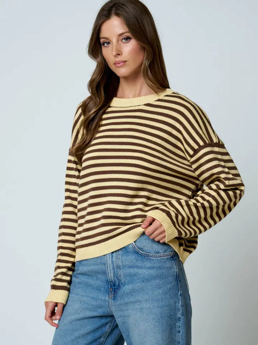 Back Button Detail Knit Sweater
