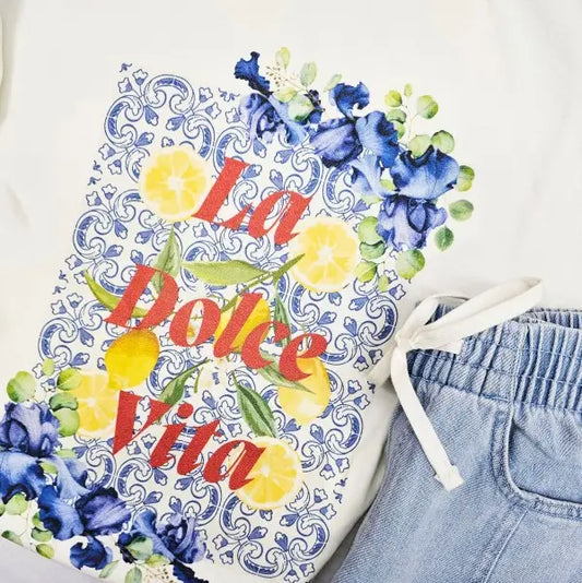 La Dolce Vita Lemon Graphic Tee