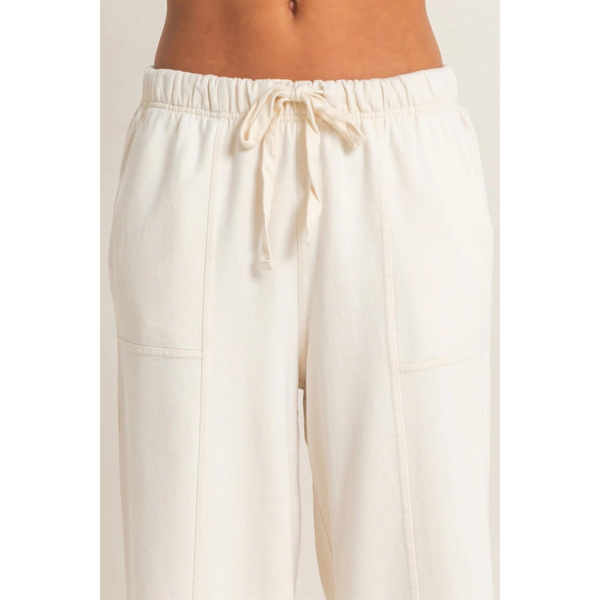 Drawstring Waist Wide Leg Pants