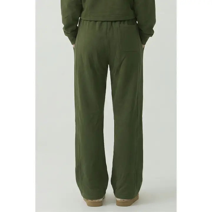 Pre Shrunk Cotton Terry Wide Pants