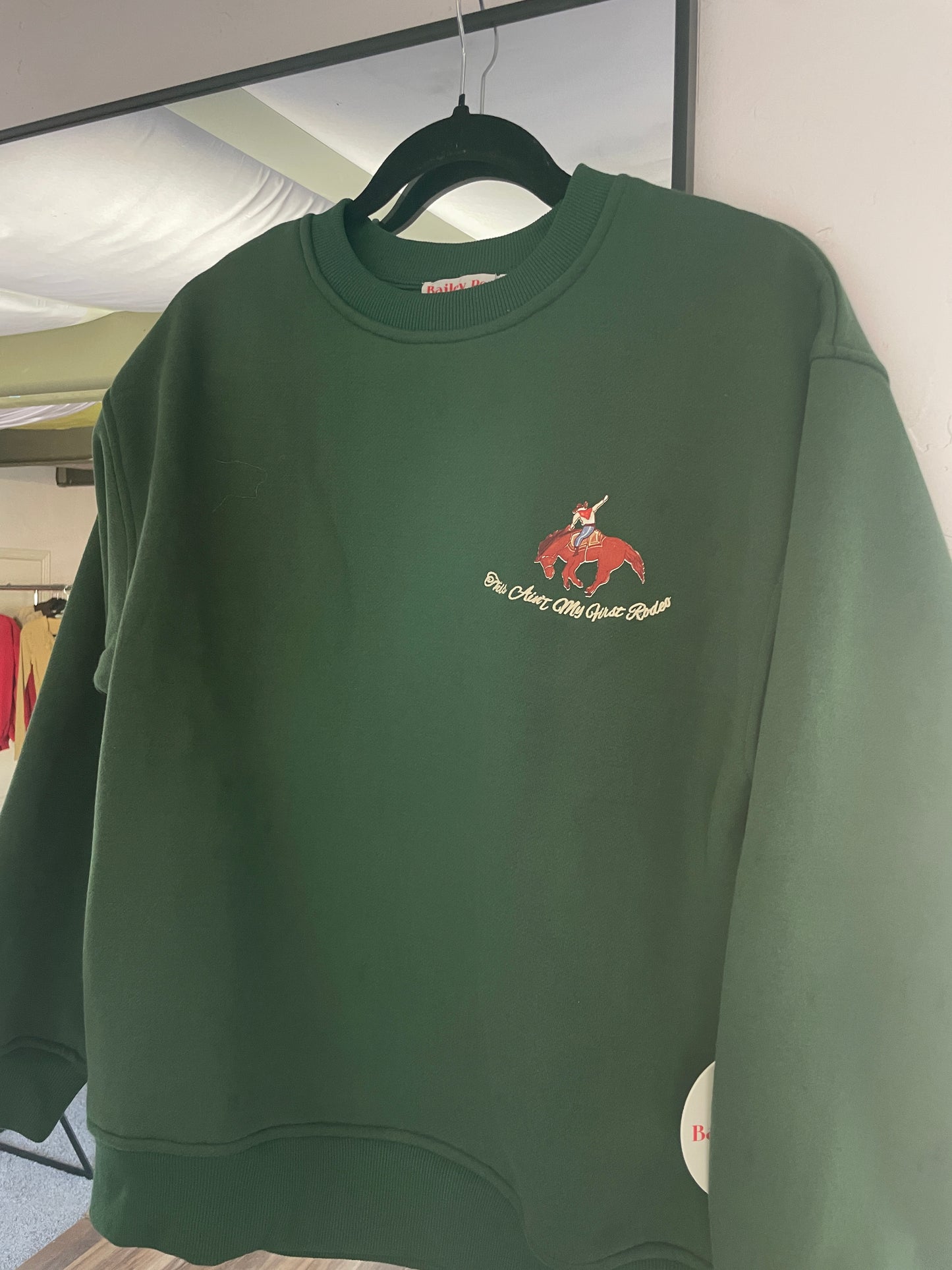 Pine Green See You Cowboy Sweater