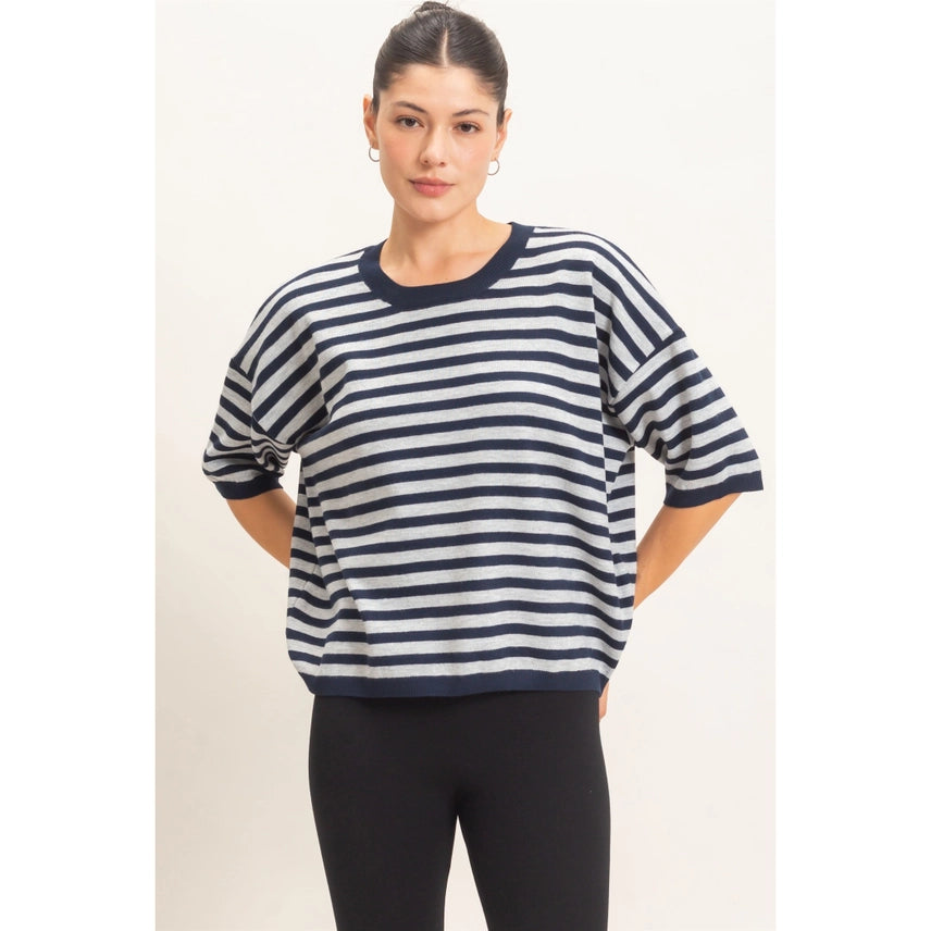 Striped Knit Top