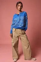 Knit Henley Sweater Top