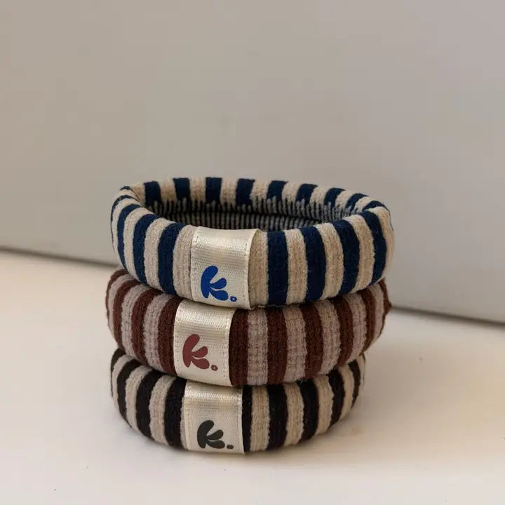 University Striped Hair Tie Pack