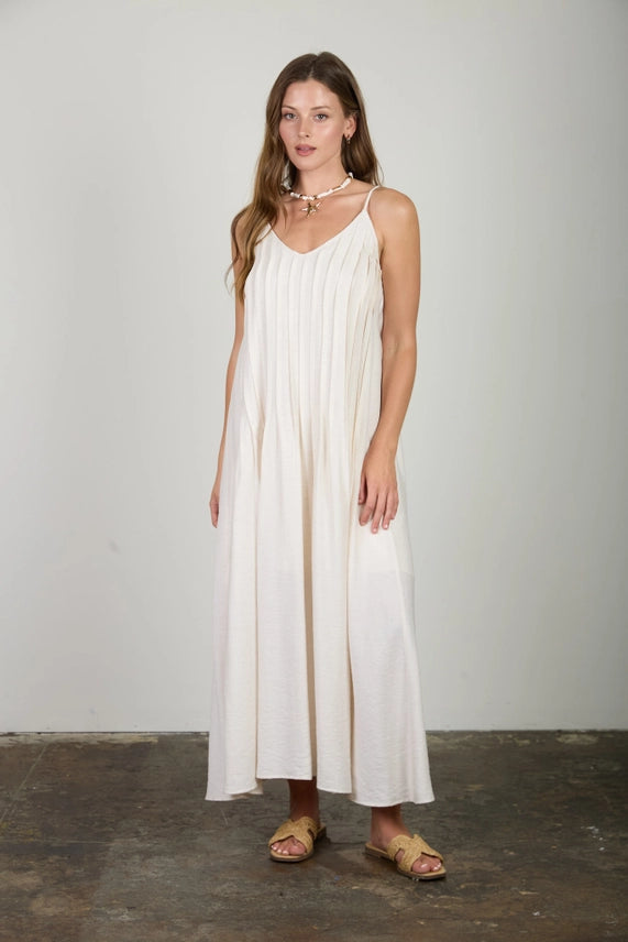 The Lucy Pleated Maxi Dress