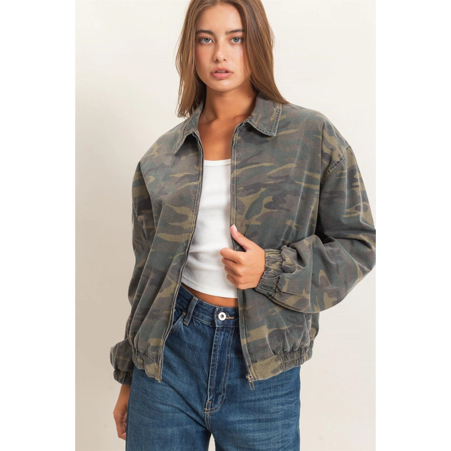 Camo Zip-Up Jacket